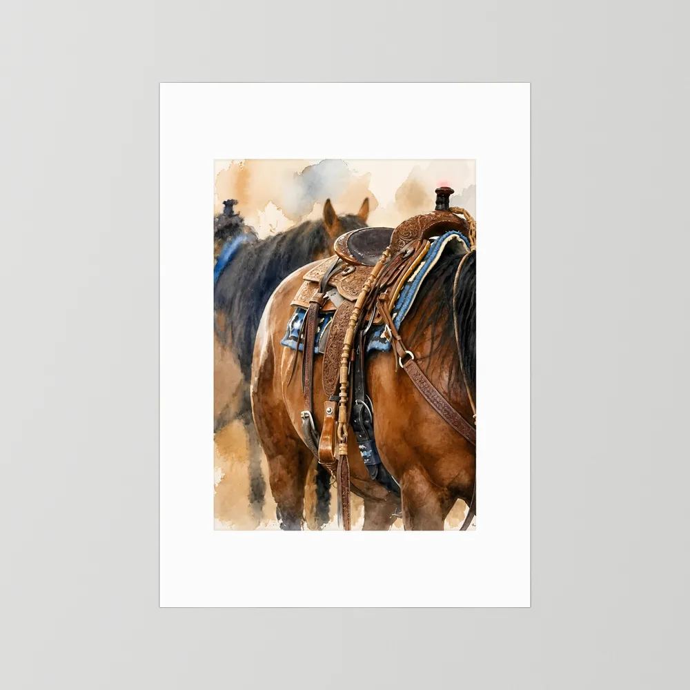 Delta Saddlework — Quarter Horse Watercolor