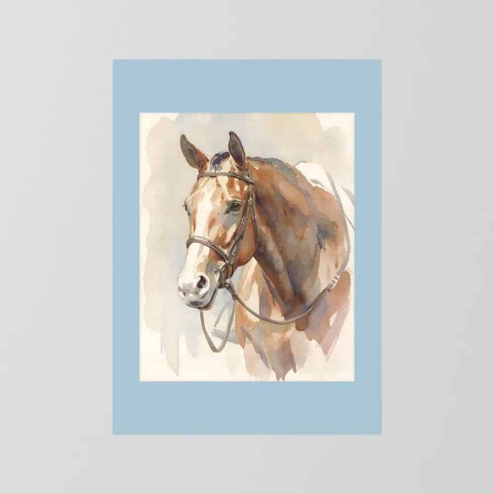 Ready To Show – Hunter Quarter Horse in Watercolor
