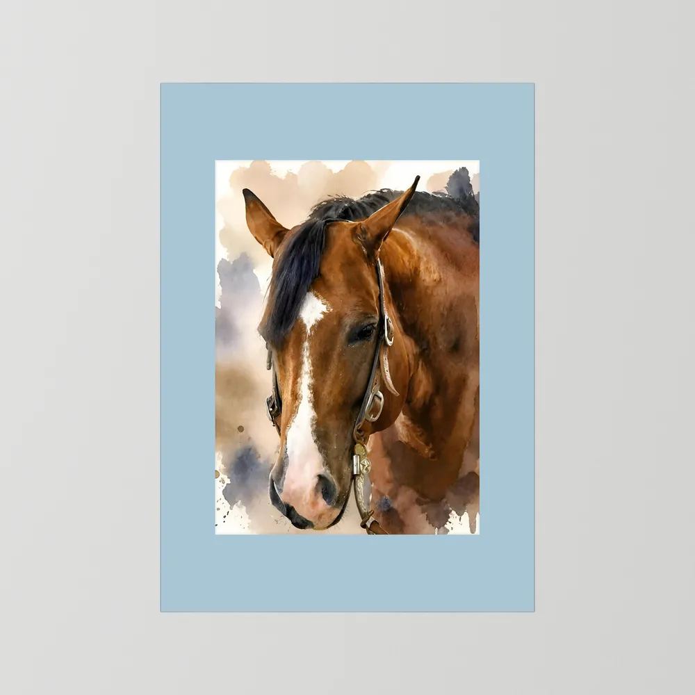 Bridle & Soft Wash — Quarter Horse Watercolor
