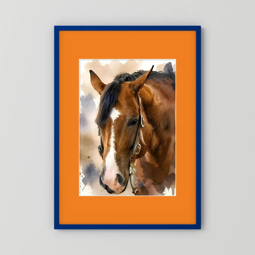 Bridle & Soft Wash — Quarter Horse Watercolor