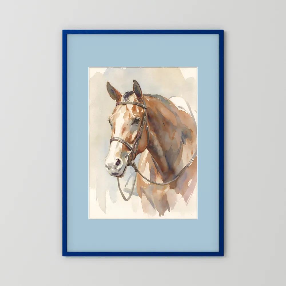 Ready To Show – Hunter Quarter Horse in Watercolor