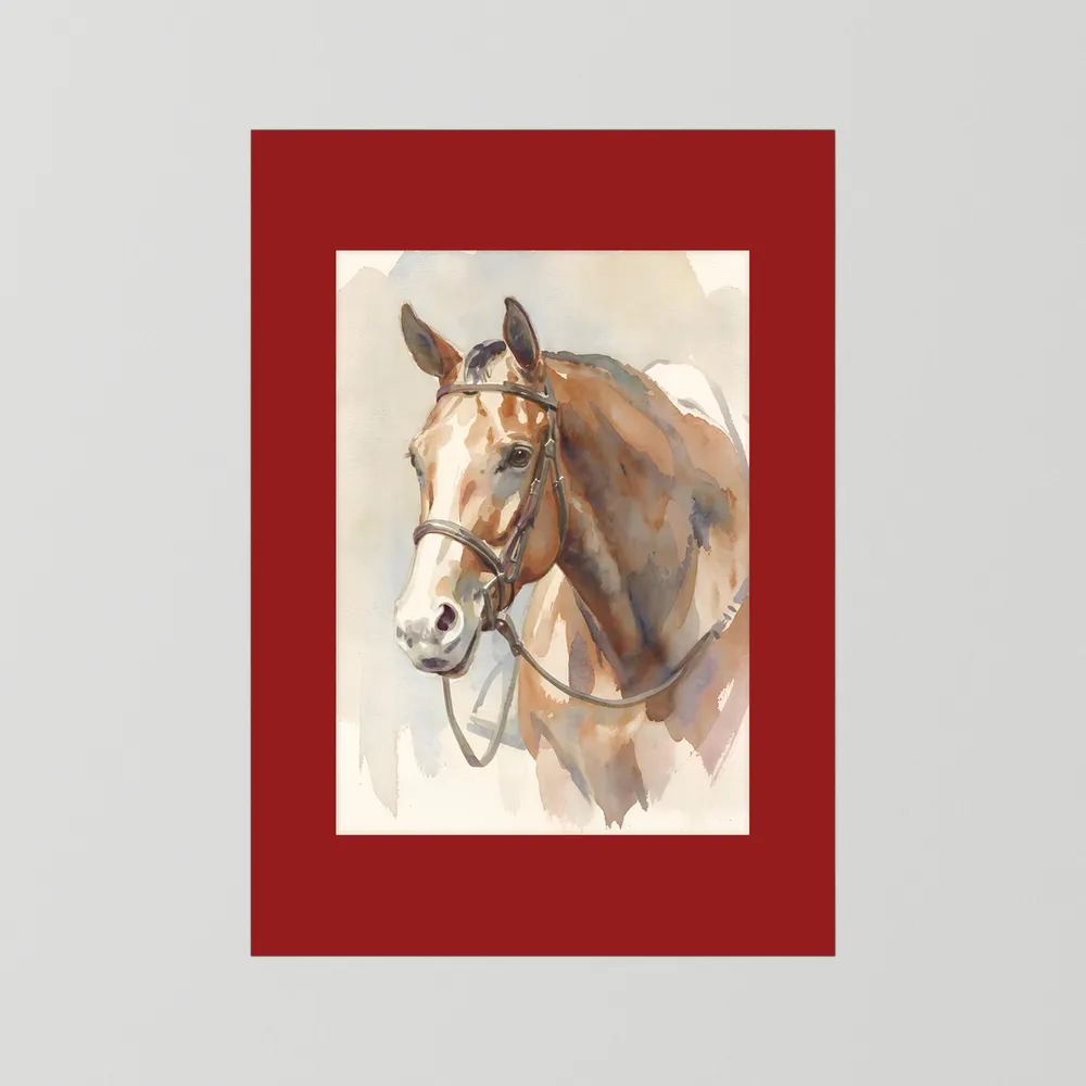 Ready To Show – Hunter Quarter Horse in Watercolor