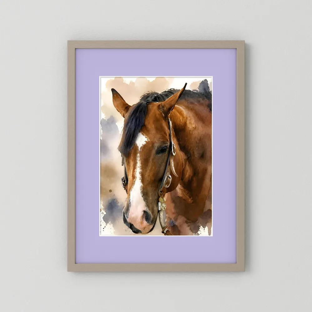 Bridle & Soft Wash — Quarter Horse Watercolor