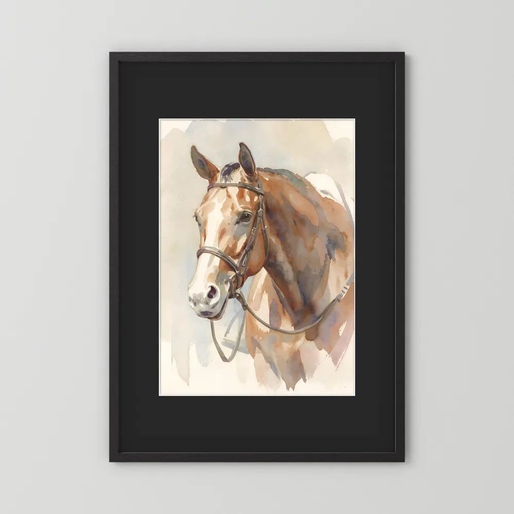 Ready To Show – Hunter Quarter Horse in Watercolor