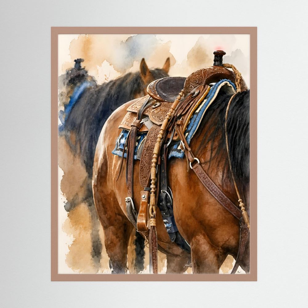 Delta Saddlework — Quarter Horse Watercolor