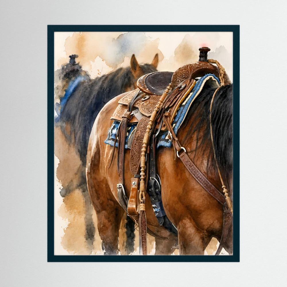 Delta Saddlework — Quarter Horse Watercolor