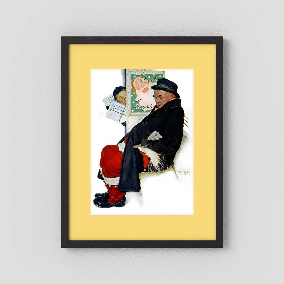 Norman Rockwell “Off Duty Santa” 1940 Vintage Christmas Art Print