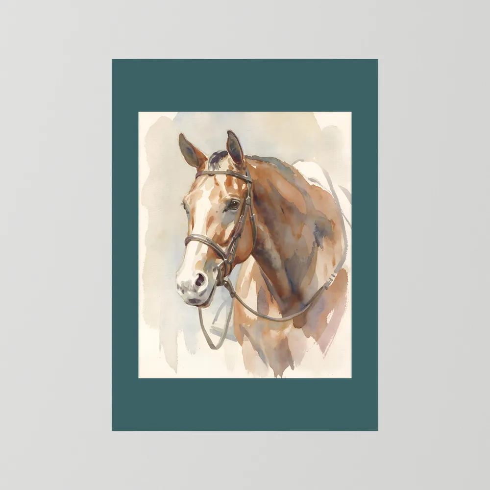 Ready To Show – Hunter Quarter Horse in Watercolor