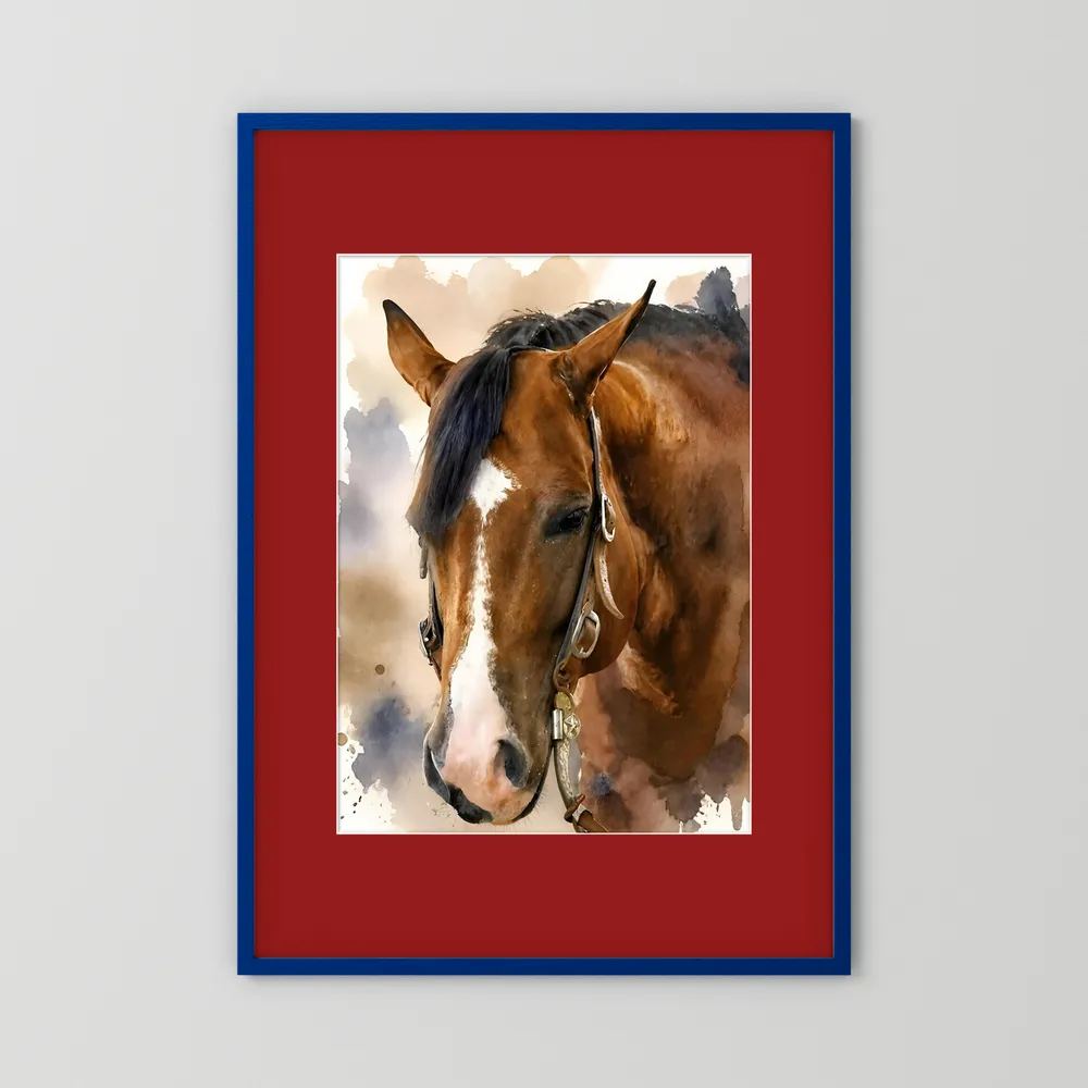 Bridle & Soft Wash — Quarter Horse Watercolor