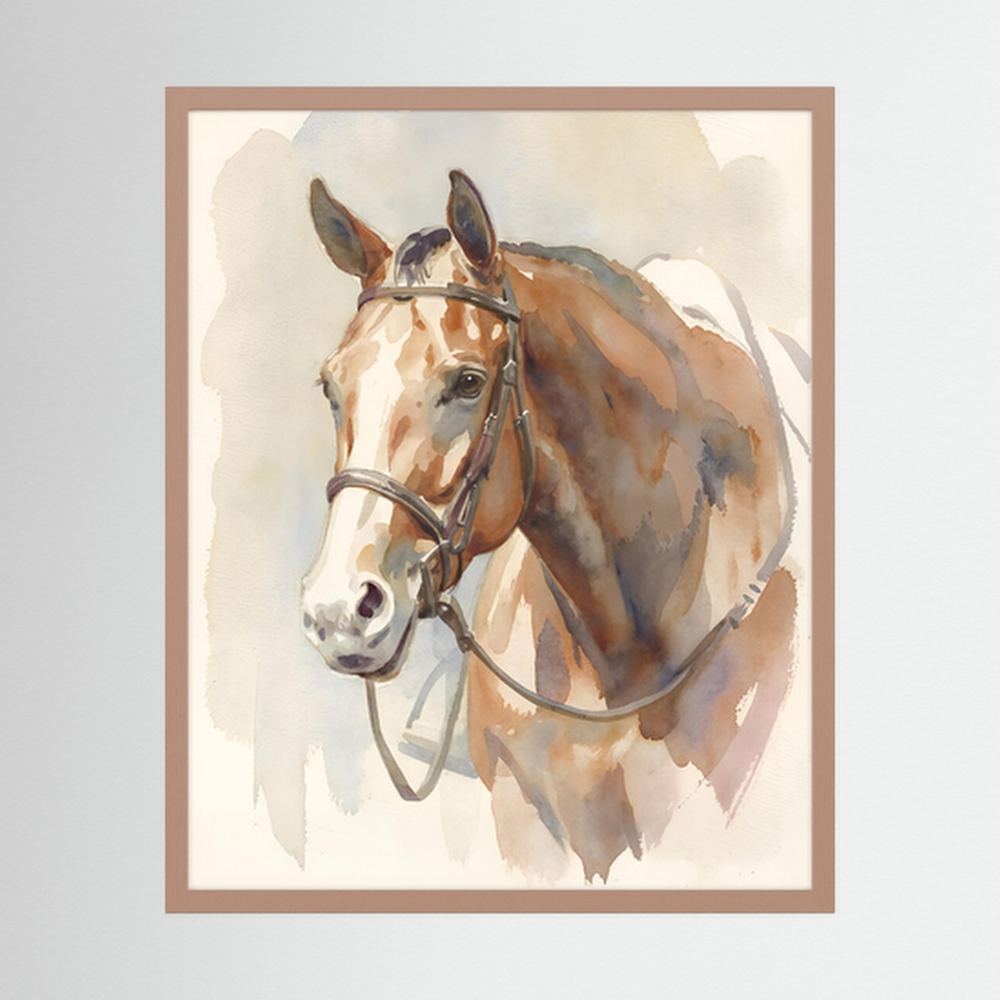 Ready To Show – Hunter Quarter Horse in Watercolor