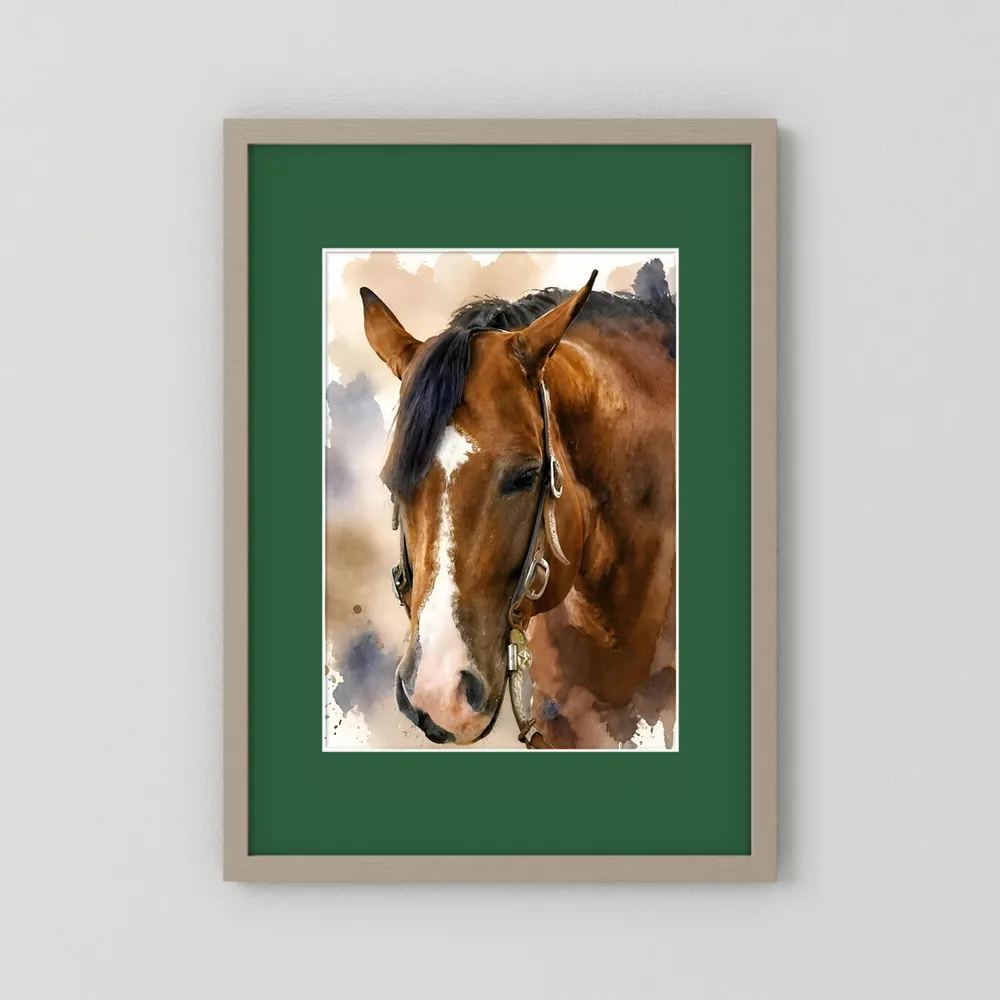 Bridle & Soft Wash — Quarter Horse Watercolor