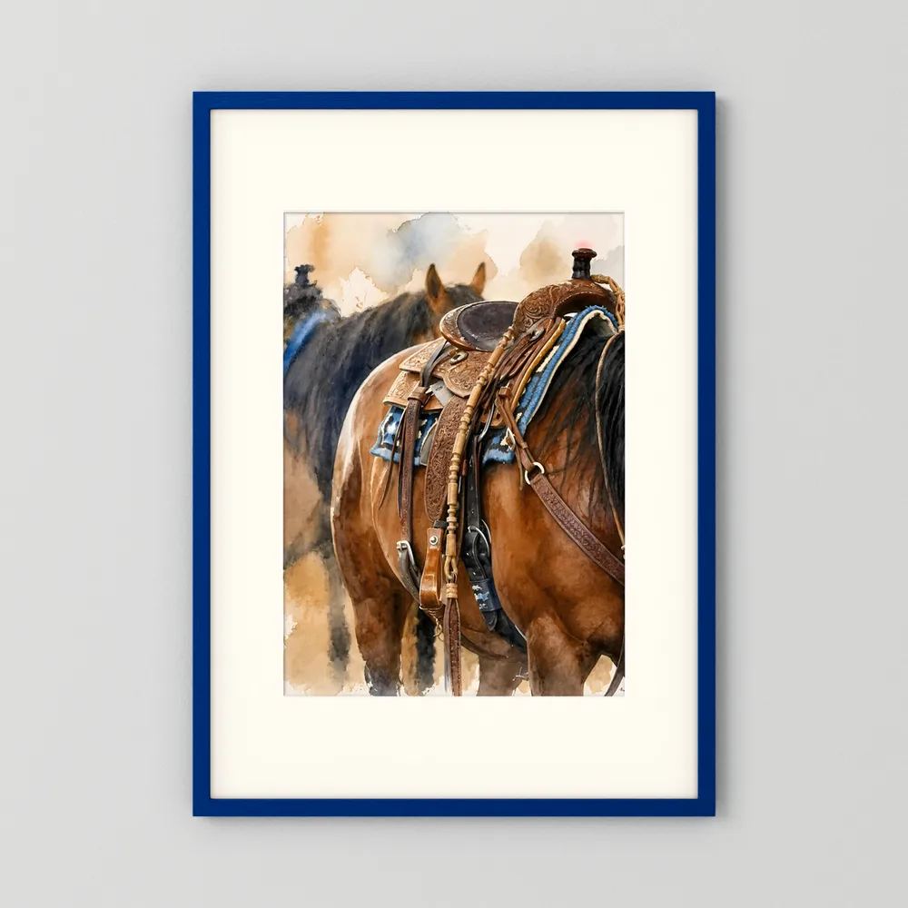 Delta Saddlework — Quarter Horse Watercolor