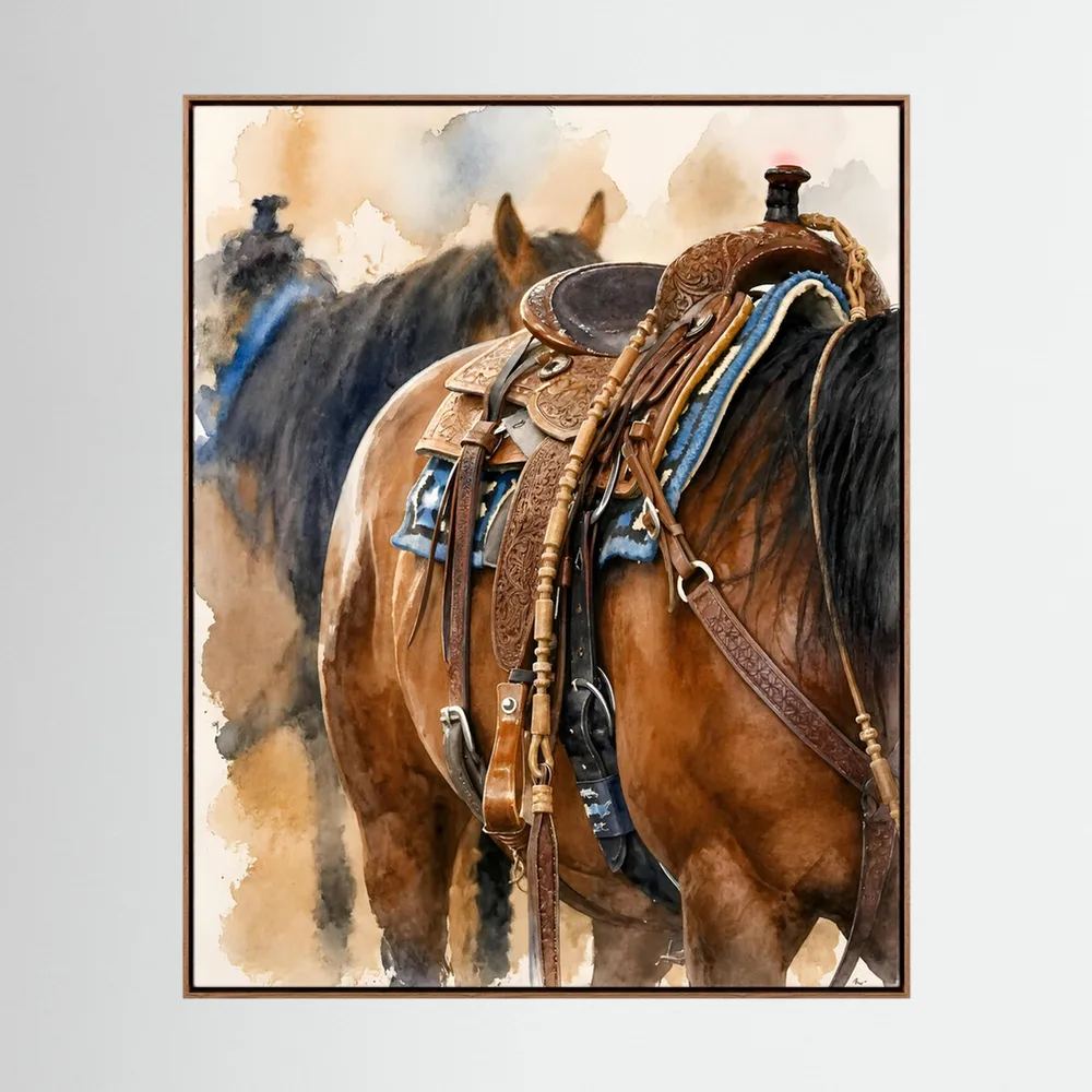 Delta Saddlework — Quarter Horse Watercolor