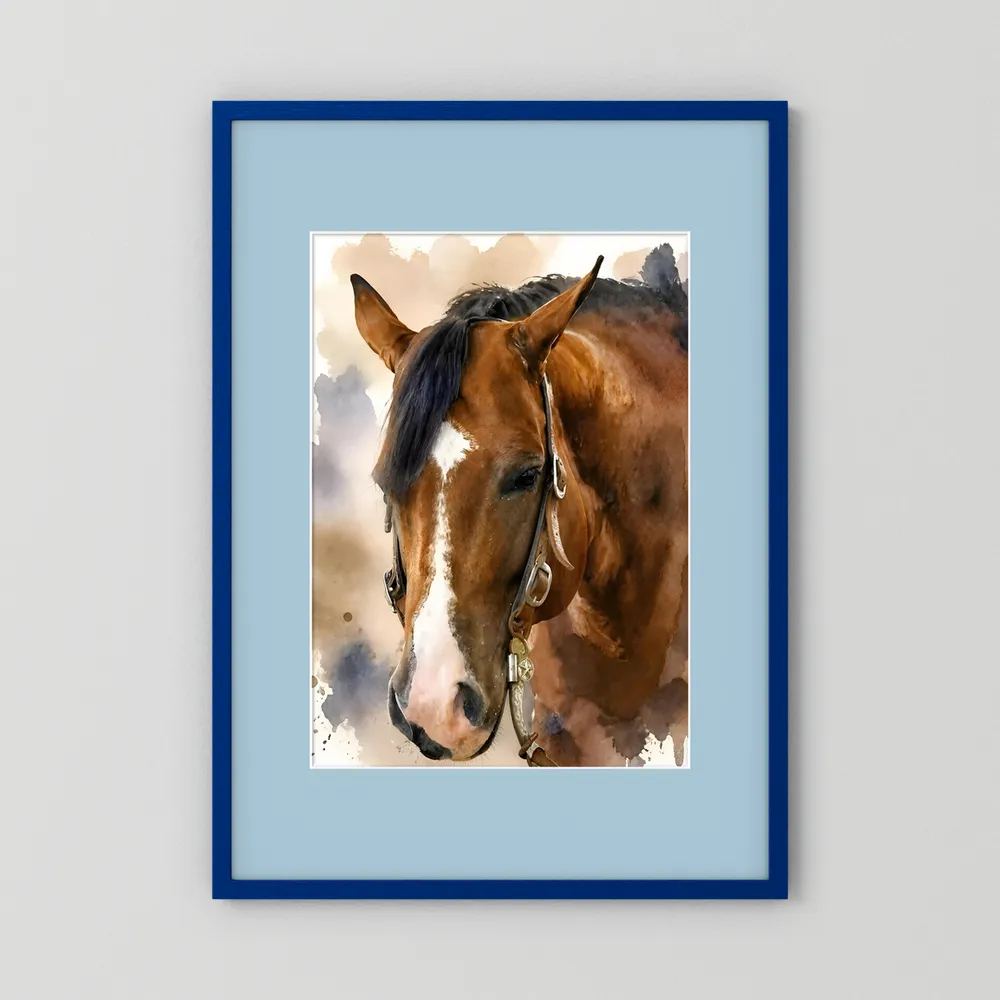 Bridle & Soft Wash — Quarter Horse Watercolor