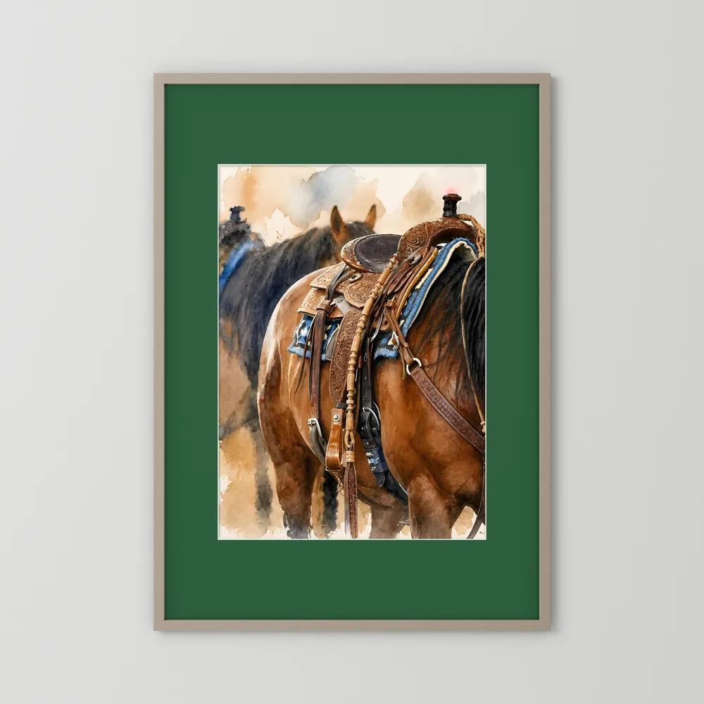 Delta Saddlework — Quarter Horse Watercolor