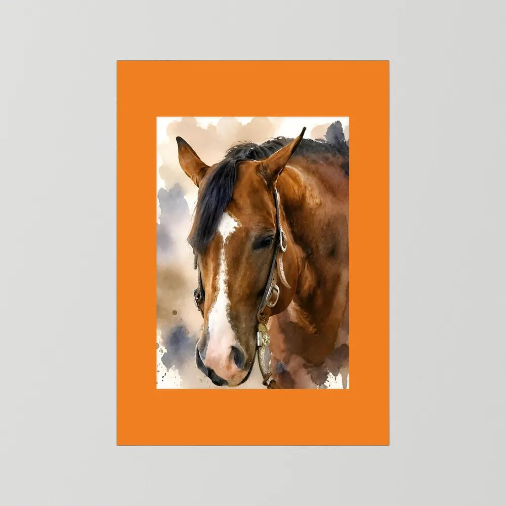 Bridle & Soft Wash — Quarter Horse Watercolor
