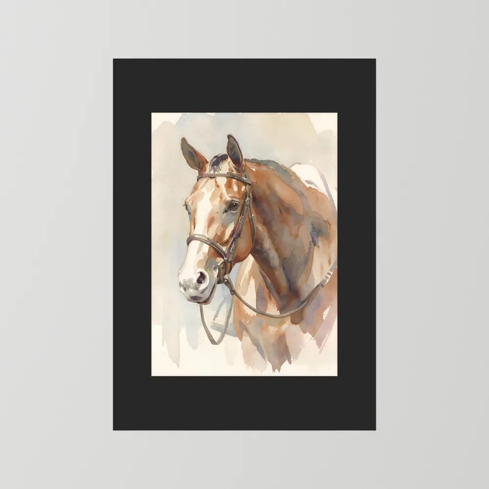 Ready To Show – Hunter Quarter Horse in Watercolor