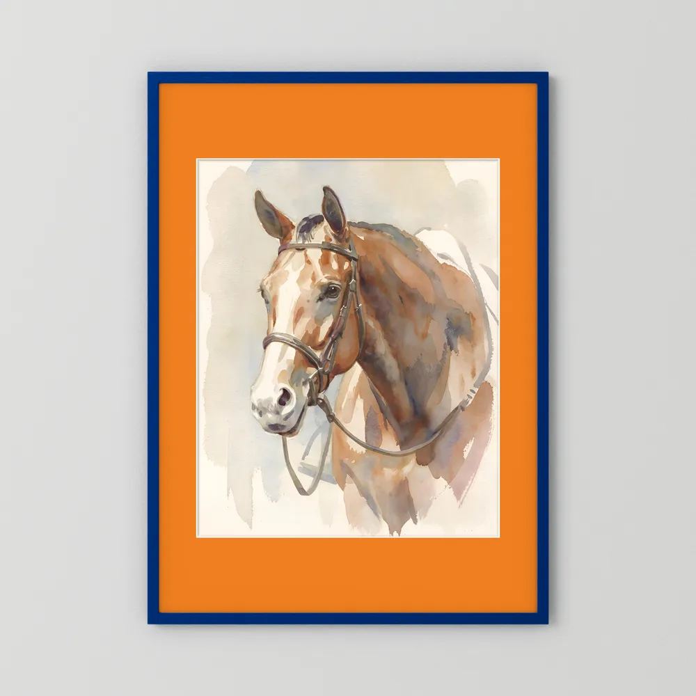 Ready To Show – Hunter Quarter Horse in Watercolor