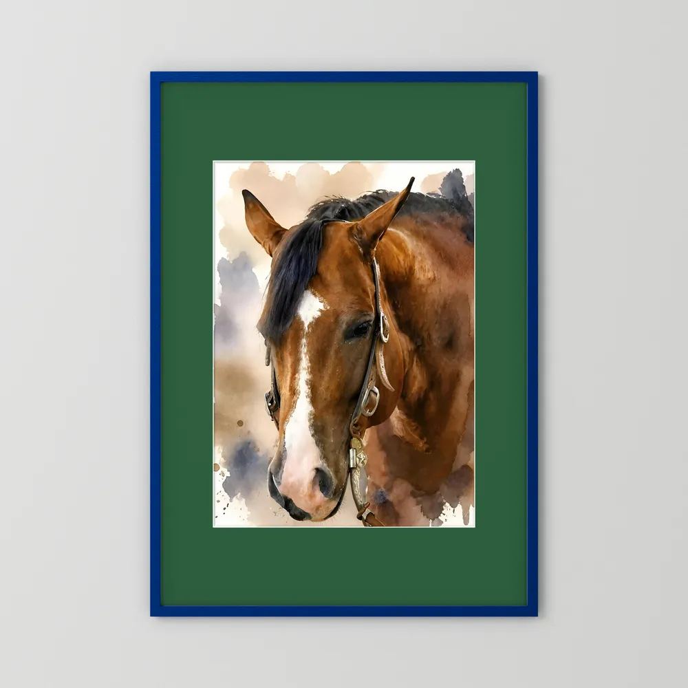 Bridle & Soft Wash — Quarter Horse Watercolor