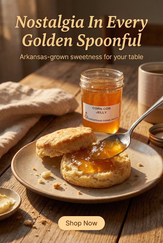 Organic Corn Cob Jelly 8oz – Arkansas Grown | Small Batch | Vegan & Gluten - Free - Chesapeake Farms LLC - Gourmet Jams/Jellies & Coffee - Original Artworks - Antiques