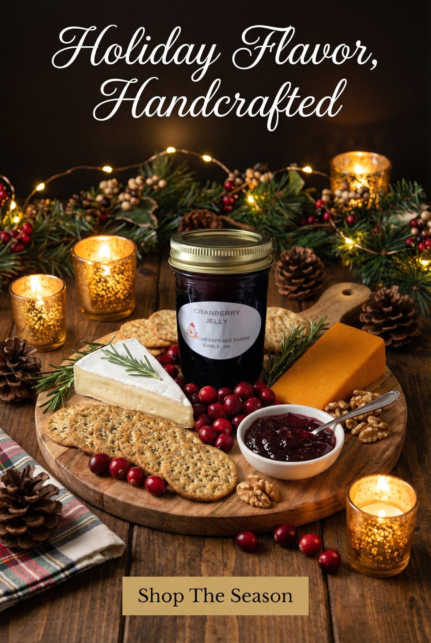 Organic Cranberry Jelly 8oz – Arkansas Made | Small Batch | Great Gift Idea | Ve - Chesapeake Farms LLC - Gourmet Jams/Jellies & Coffee - Original Artworks - Antiques
