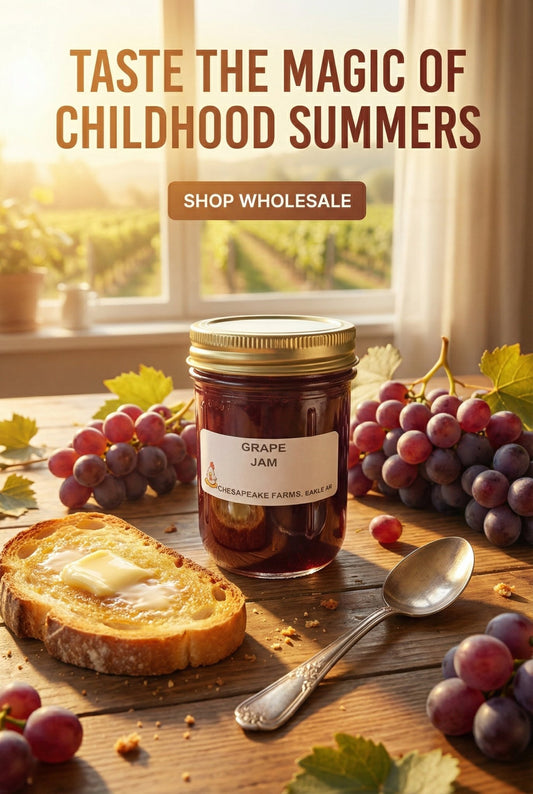 Organic Grape Jelly 8oz – Arkansas Grown | Small Batch | Vegan & Gluten - Free | G - Chesapeake Farms LLC - Gourmet Jams/Jellies & Coffee - Original Artworks - Antiques