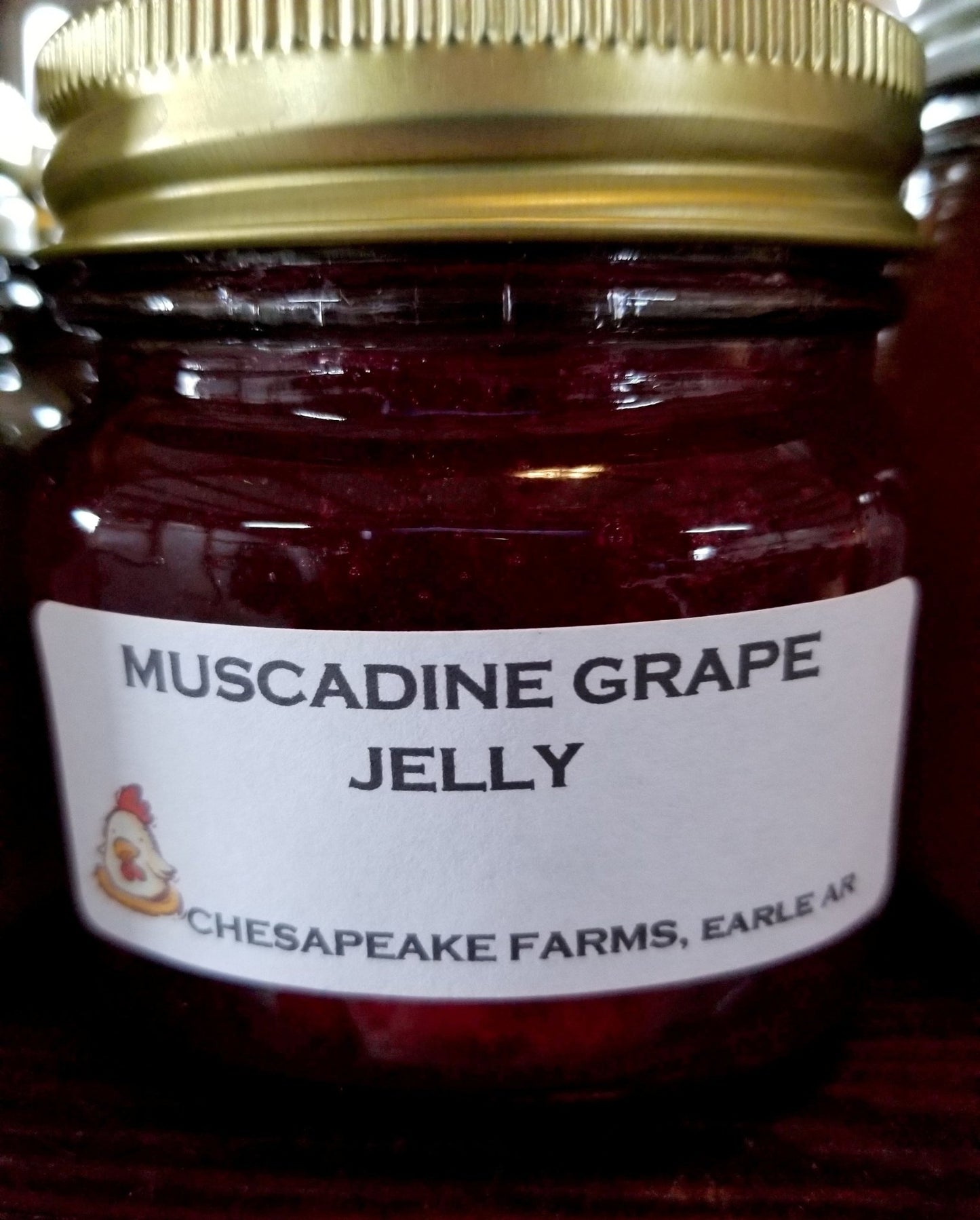 Organic Muscadine Grape Jelly 8oz – Arkansas Grown | Small Batch | Vegan & Glute - Chesapeake Farms LLC - Gourmet Jams/Jellies & Coffee - Original Artworks - Antiques
