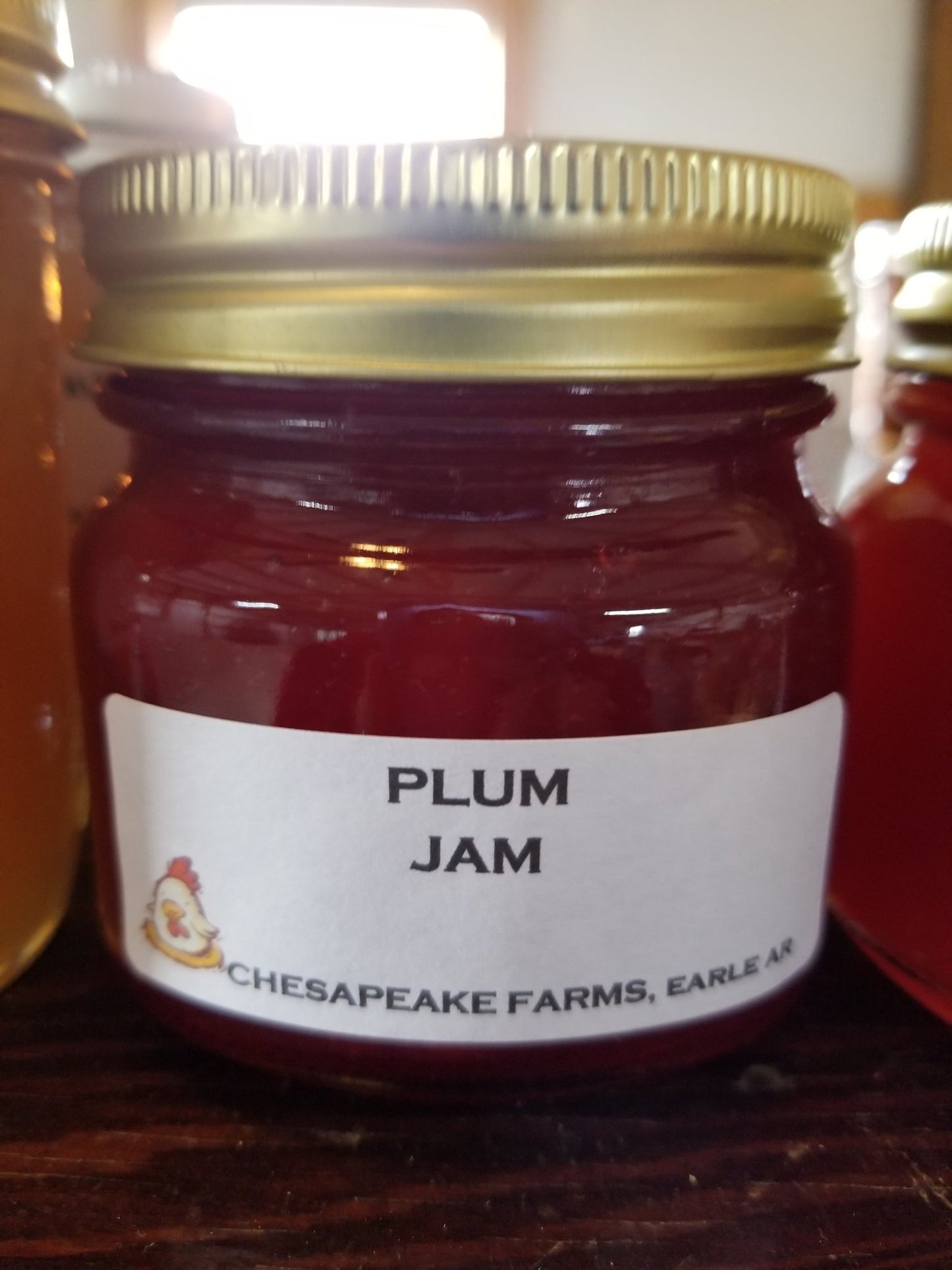 Organic Plum Jam – 8 oz Jar – Small Batch, Seasonal Fruit – Vegan & Gluten - Free - Chesapeake Farms LLC - Gourmet Jams/Jellies & Coffee - Original Artworks - Antiques