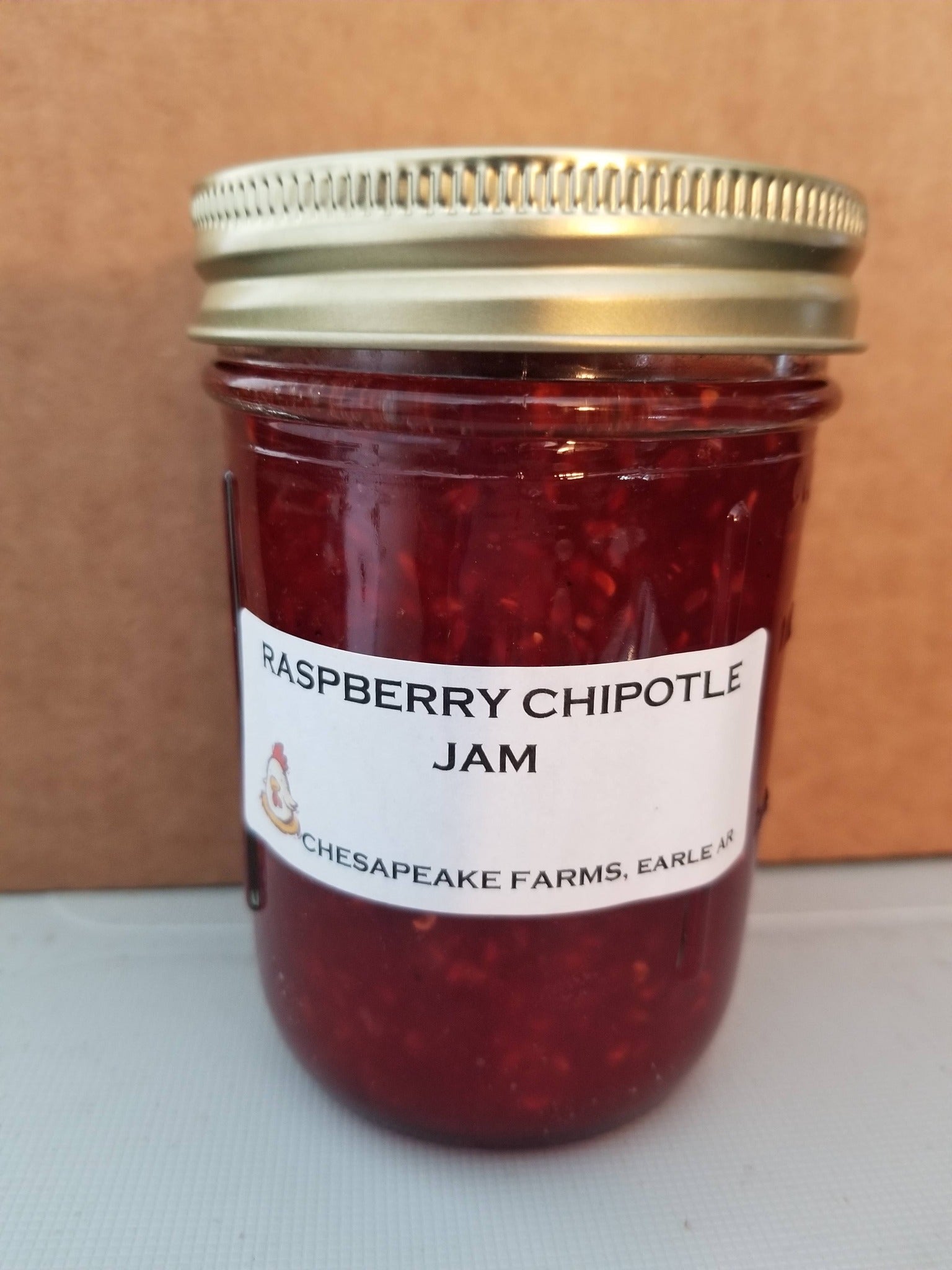 Raspberry Chipotle Jam – 8 oz Jar – Organic, Arkansas Grown – Small Batch – Swee - Chesapeake Farms LLC - Gourmet Jams/Jellies & Coffee - Original Artworks - Antiques