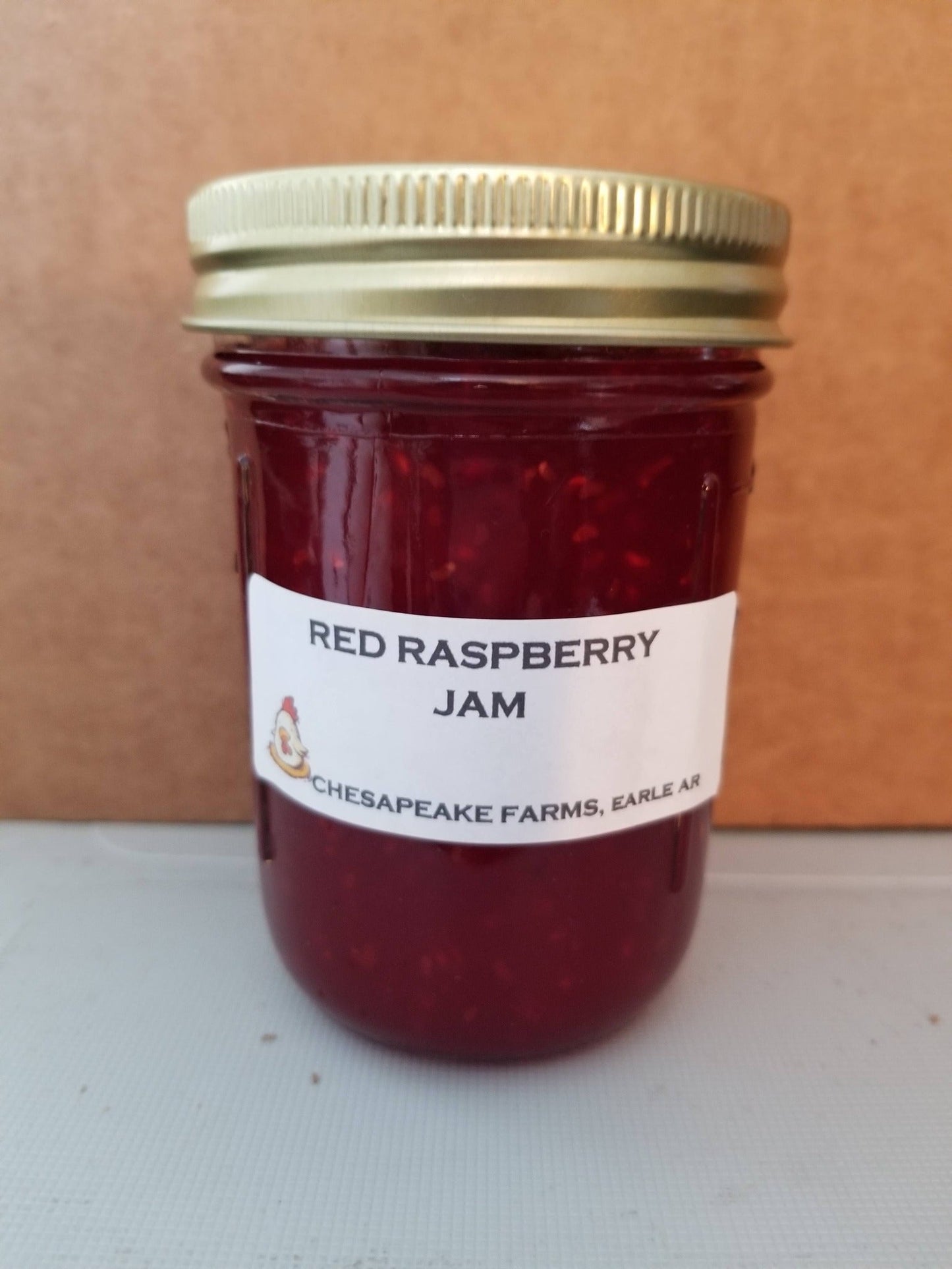 Red Raspberry Jam – 8 oz Jar – Organic, Arkansas Grown – Small Batch – Bold - Chesapeake Farms LLC - Gourmet Jams/Jellies & Coffee - Original Artworks - Antiques