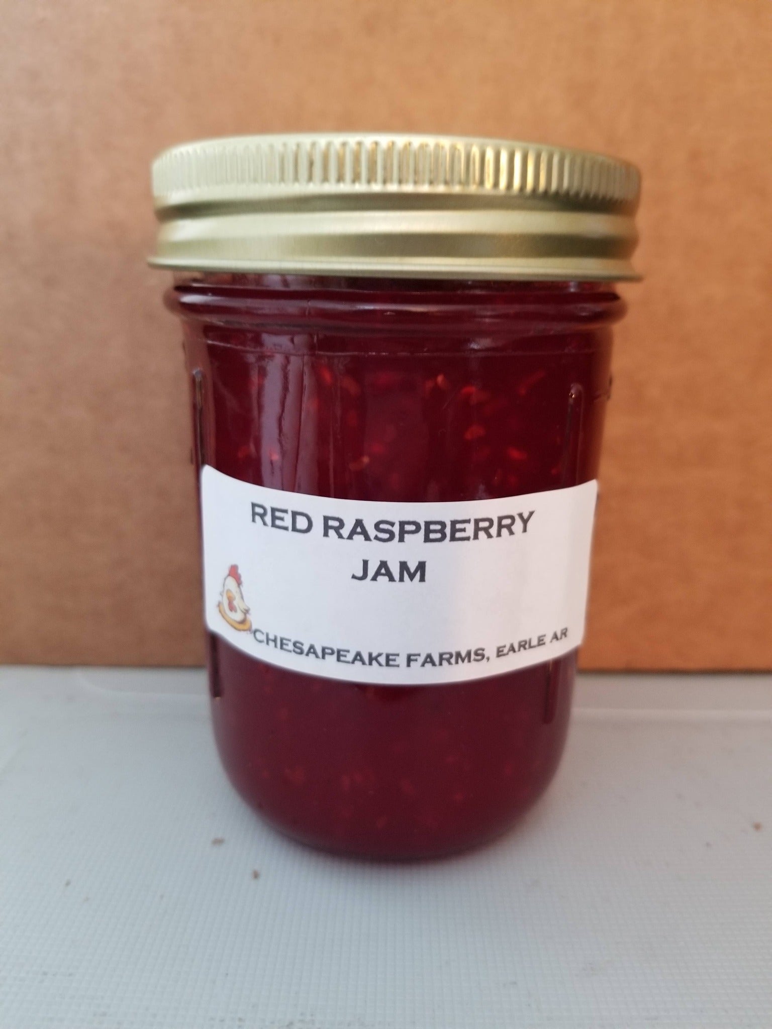 Red Raspberry Jam – 8 oz Jar – Organic, Arkansas Grown – Small Batch – Bold - Chesapeake Farms LLC - Gourmet Jams/Jellies & Coffee - Original Artworks - Antiques