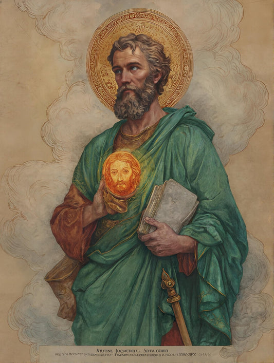 Saint Jude Holding Holy Icon and Book - Digital Wall Art – Instant Download - Chesapeake Farms LLC - Gourmet Jams/Jellies & Coffee - Original Artworks - Antiques
