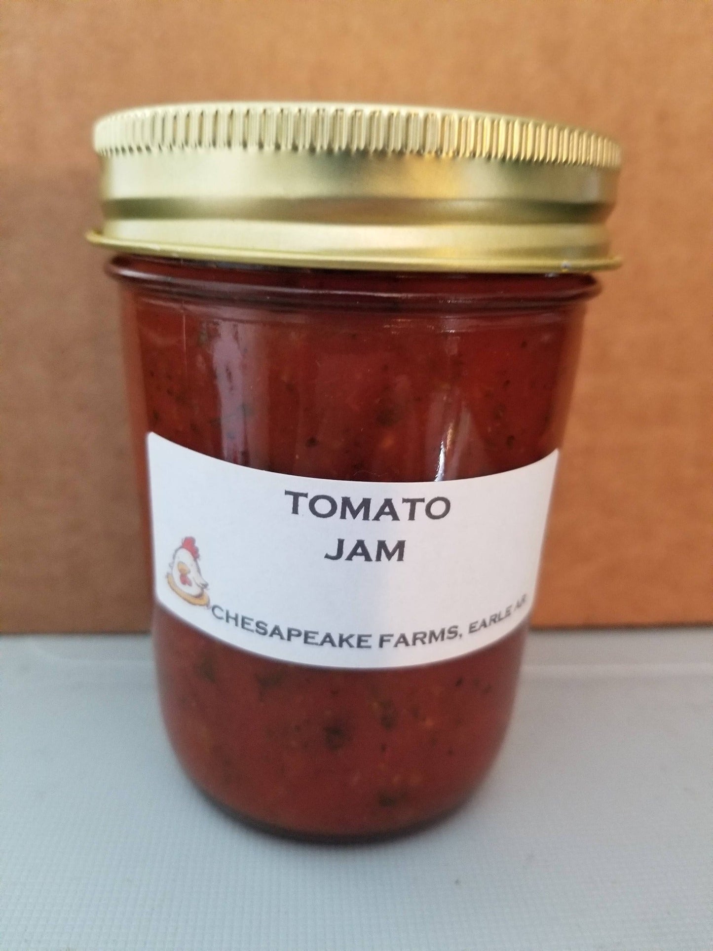 Tomato Jam – 8 oz Jar – Organic, Arkansas Grown – Small Batch – Sweet & Savory G - Chesapeake Farms LLC - Gourmet Jams/Jellies & Coffee - Original Artworks - Antiques