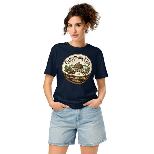 Unisex Organic Mid - Light T-Shirt - Chesapeake Farms LLC - Gourmet Jams/Jellies & Coffee - Original Artworks - Antiques