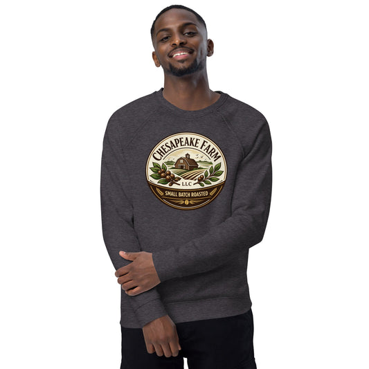 Unisex Organic Raglan Sweatshirt - Chesapeake Farms LLC - Gourmet Jams/Jellies & Coffee - Original Artworks - Antiques