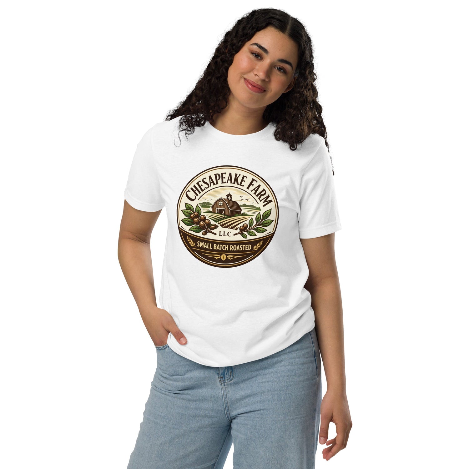Unisex Staple Eco T-Shirt - Chesapeake Farms LLC - Gourmet Jams/Jellies & Coffee - Original Artworks - Antiques