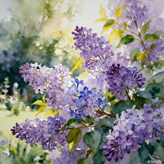 Wisteria Study B In Watercolors Digital Wall Art – Instant Download - Chesapeake Farms LLC - Gourmet Jams/Jellies & Coffee - Original Artworks - Antiques